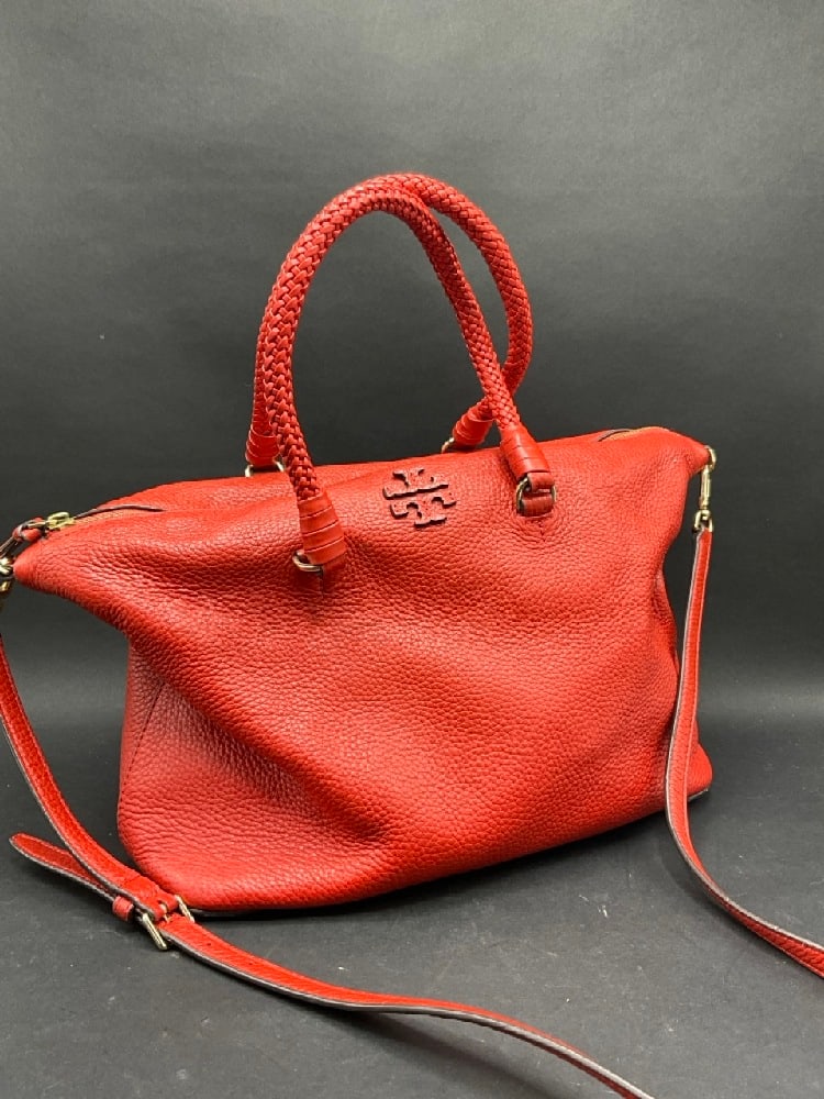 Red Tory Burch Leather Handbag (1 of 5)