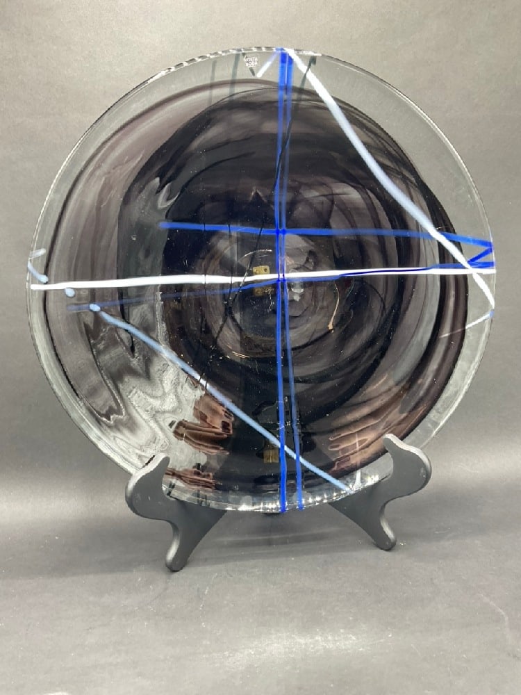 Swedish Kosta Boda Anna Ehrner Designed "Contrast" Dish (1 of 4)