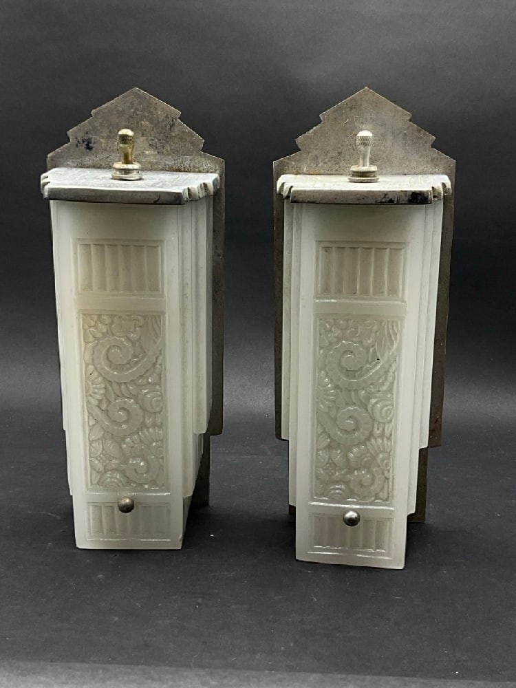 Vintage Period Art Deco Wall Sconces Light Fixtures (1 of 5)
