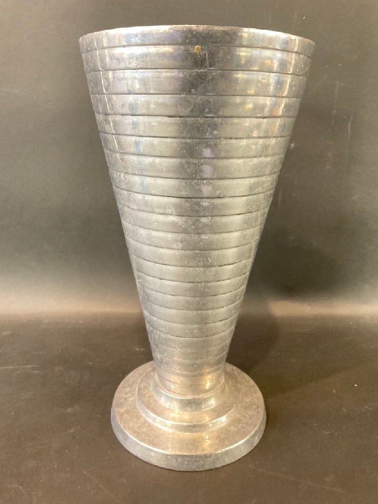 Atomic Aluminum Art Deco Skyscraper Style Table Vase (1 of 3)