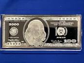 $100 .999 Silver Benjamin Note 4 Troy Ounces