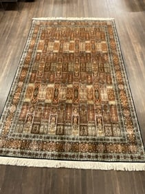 Persian Silk Area Rug 9ft 4"  X 5ft 10"