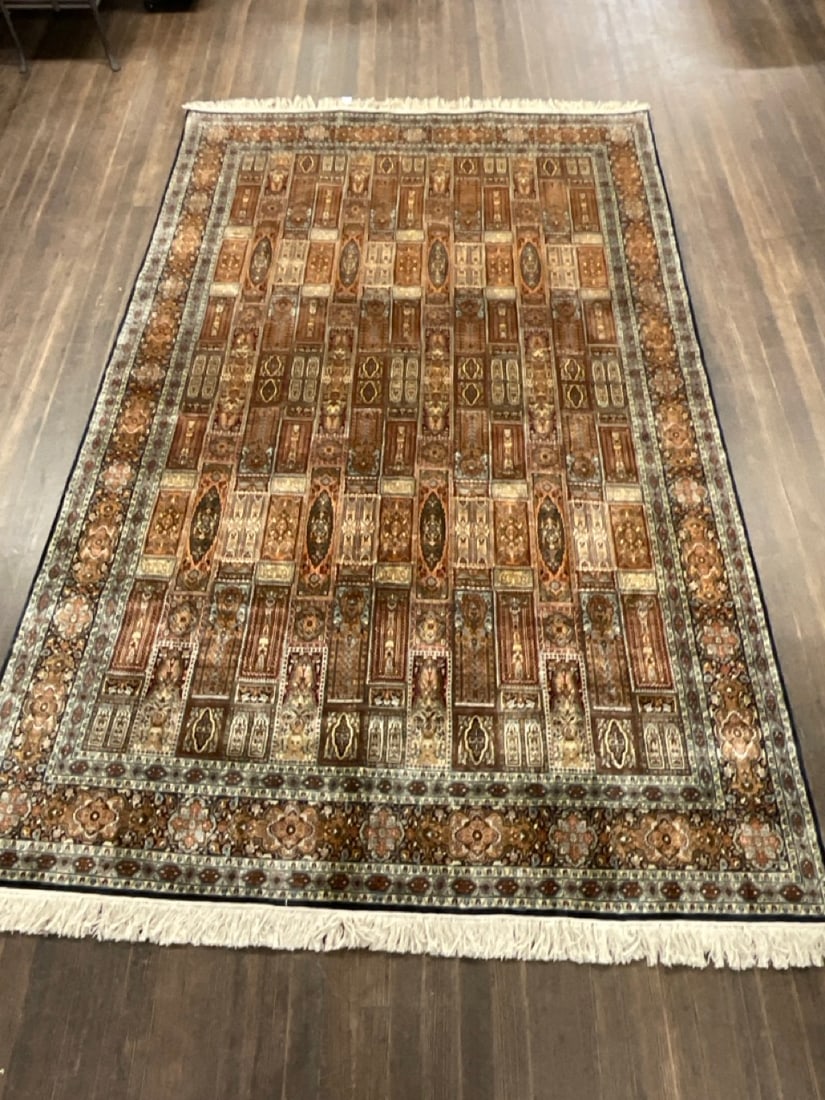 Persian Silk Area Rug 9ft 4"  X 5ft 10" (1 of 4)