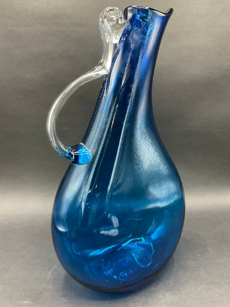 Vintage Blenko Blue Glass Pitcher (1 of 4)