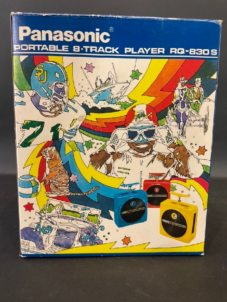 Panasonic Portable 8 - Track Player RQ-830S with Box: Panasonic Portable 8 - Track Player RQ-830S - Serial # - KH481556 w/ original box. Dimensions: 10” x 8 1/2” x 4 1/2”
