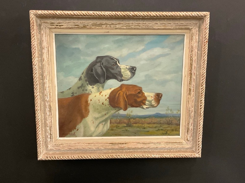 Jacques Cartier (French, 1907-2001) Hunt Dogs Portrait in Landscape (1 of 5)
