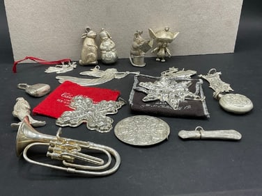 Collection of Sterling Silver Christmas Ornaments