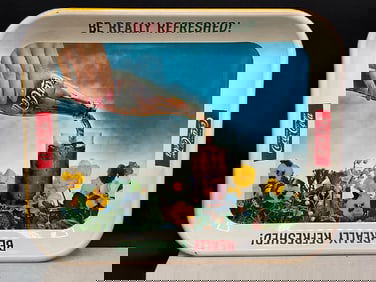 1960’s Coca Cola Serving Tray Pansies