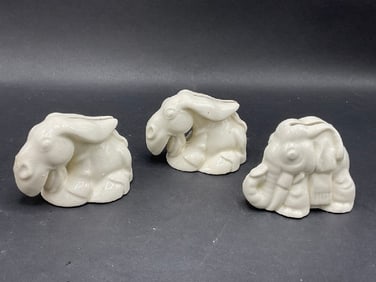 Three (3) Figural Animal Listerine Razor Blade Holders