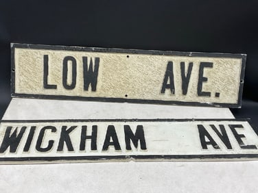 Two (2) Vintage Middletown NY Aluminum Street Signs