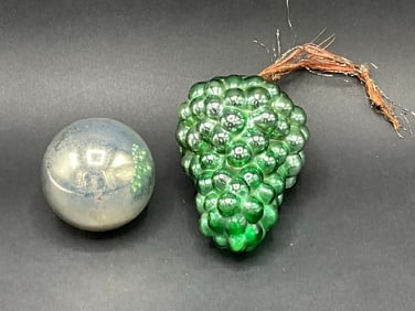 Two (2) Vintage Kugel Ornaments