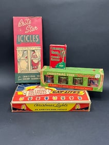 Vintage Christmas Tree Boxed Decorations