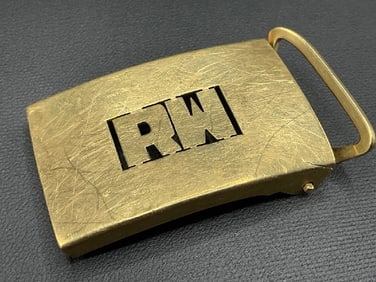 14K Yellow Gold Art Deco Men's Belt Buckle