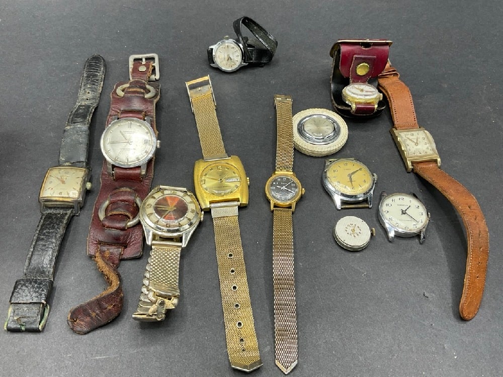Twelve (12) Estate Found Assorted Vintage Watches (1 of 9)