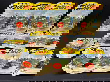 Eleven (11) Gilbert 1960’s James Bond 007 Action Figures