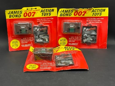 Three (3) 1960’s Gilbert James Bond 007 Action Playsets