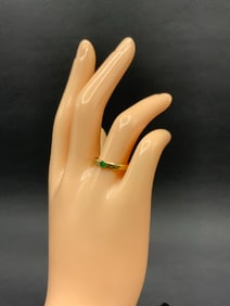 14K Yellow Gold Emerald Ring