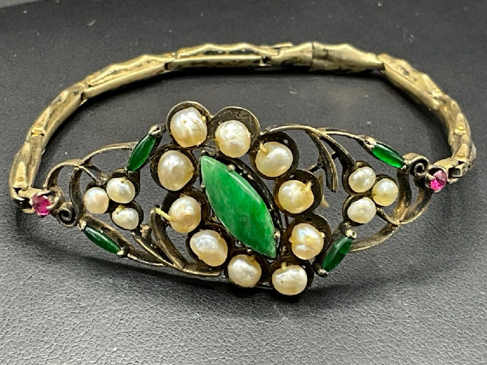 Antique Edwardian Gold Bracelet - Signed (1 of 7)