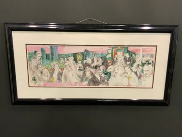 Leroy Neiman "Polo Lounge" Framed Lithograph - Beverly Hills