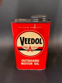 Vintage Veedol A Outboard Motor Oil Can