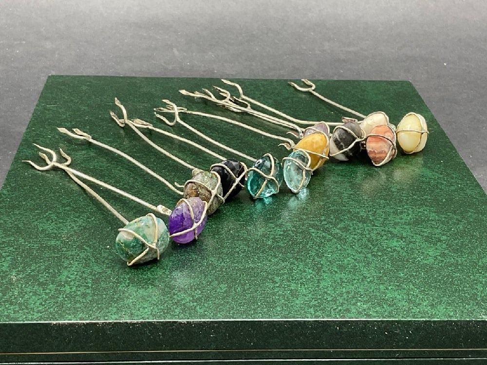 Twelve (12) Sterling Silver Hors d'oeuvre Forks (1 of 3)