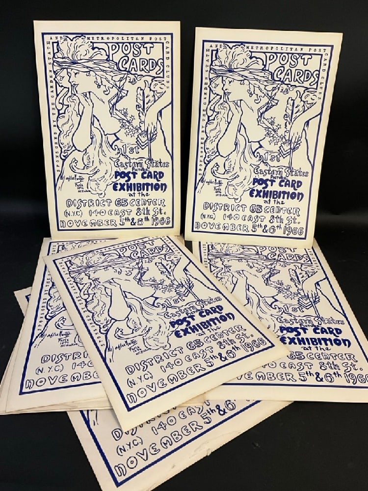 Fourteen (14) Qty Alphonse Mucha First Eastern States Postcard Exhibition Posters: Fourteen (14) Quantity. First Eastern States Postcard Exhibition Posters. Dated 1966. Dimensions: 20" X 13"