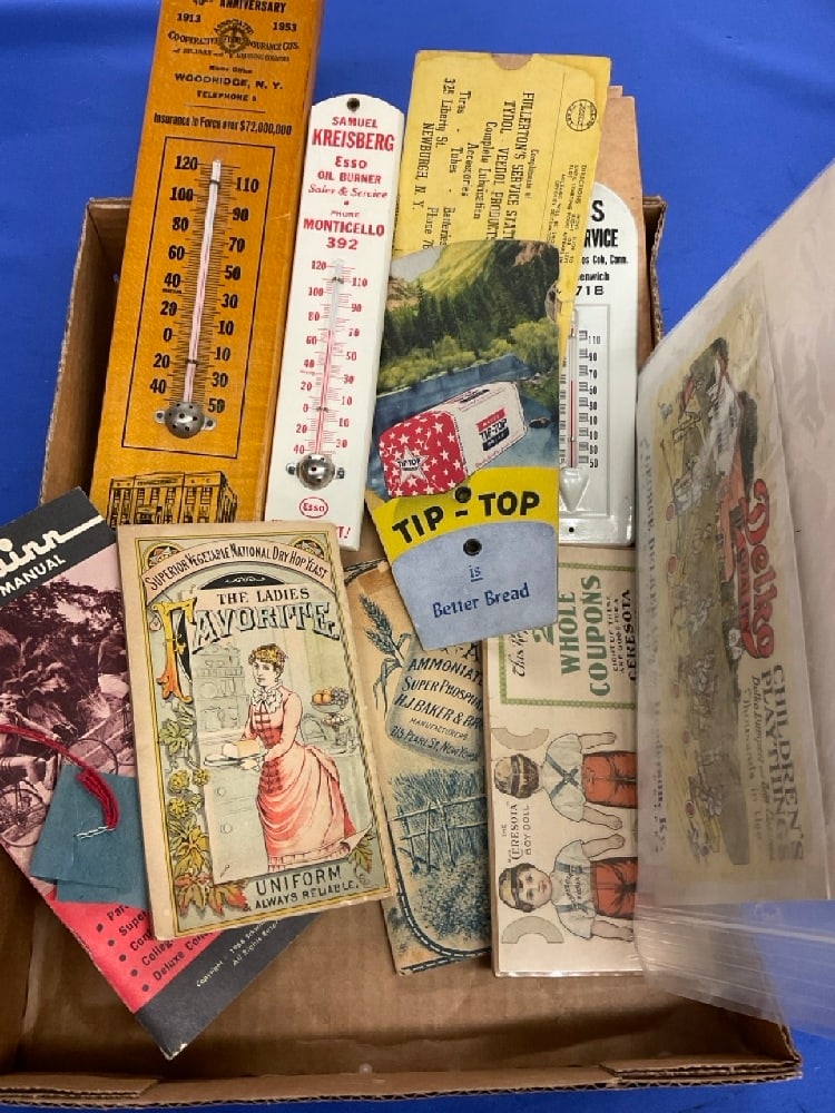 Estate Compiled Ephemera Lot Local Thermometers Etc. (1 of 4)