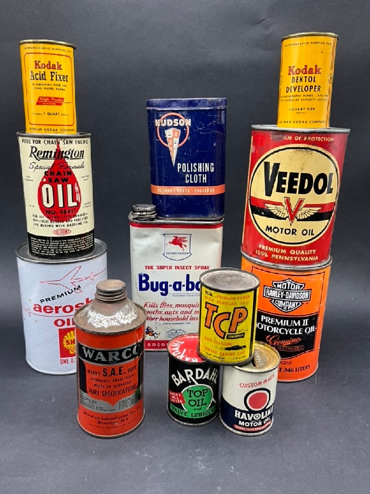 (10) Vintage Oil Cans w/ Kodak Fixer & Developer (1 of 6)