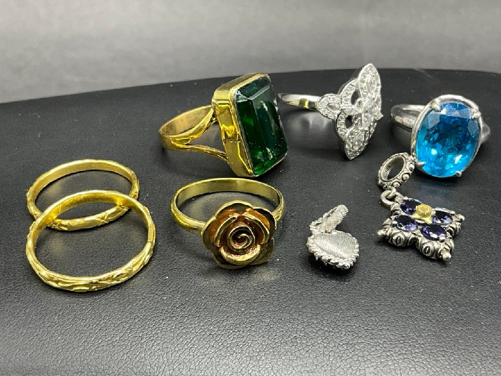 Costume and Sterling Silver Jewelry Lot (1 of 8)