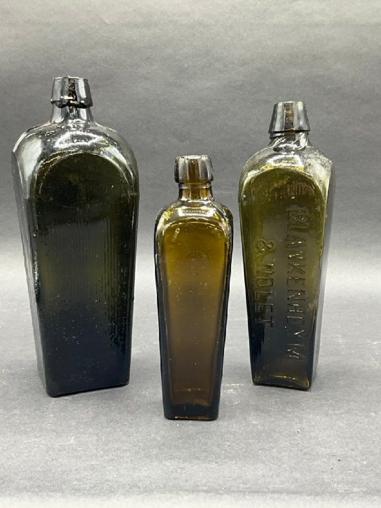 Three (3) Antique Bottles w/ Blankenheym & Nolet Olive Bottle (1 of 9)