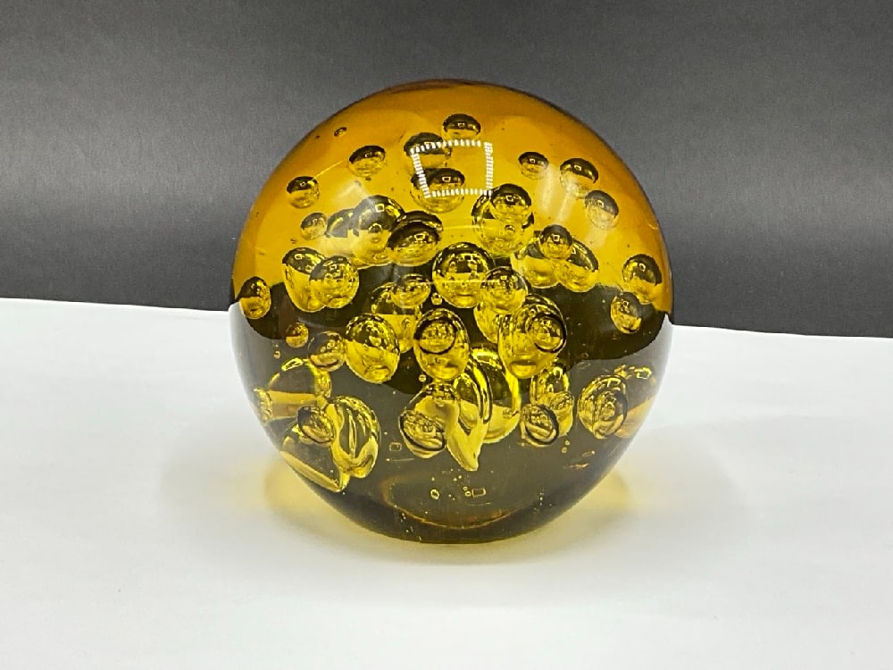 Vintage Murano Amber Glass Orb (1 of 4)