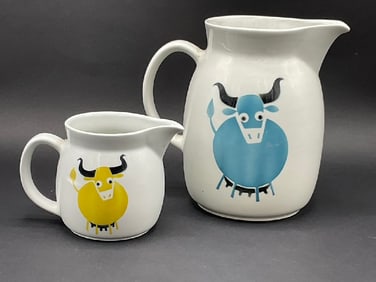 Arabia Heluna Porcelain Cow Milk Pitchers