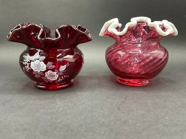(2) Fenton Glass Vases