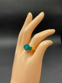 10K  Yellow Gold Ethiopian Opal Gemstone Ring