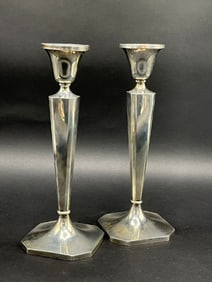 R&M Sterling Silver Weighted Candlesticks