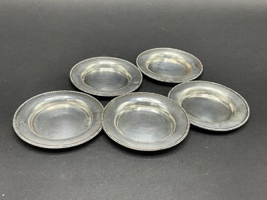 Five (5) 3?? Sterling Silver Butter Pat Dishes