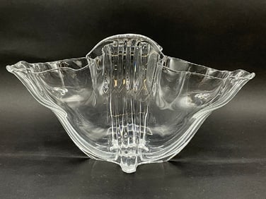 Hand Signed Steuben Glass Centerpiece Bowl or Pillow Vase
