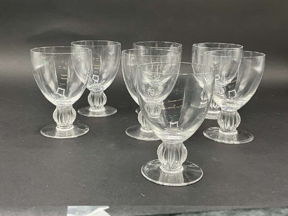 Seven (7) Piece Lalique Alger Crystal Stemware (1 of 4)