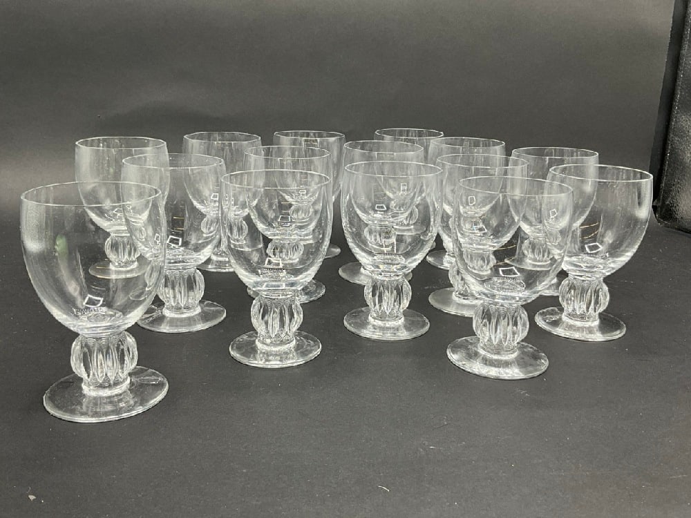 Fifteen (15) Piece Lalique Alger Crystal Stemware (1 of 5)