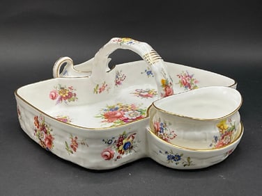 Hammersley English Bone China Berry Tray Set