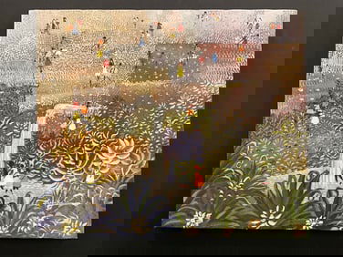 David Saintus (Haitian b.1960) Haitian Landscape Oil Painting