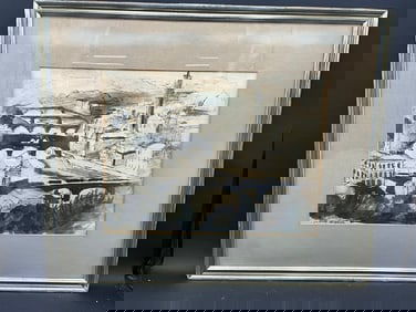 Harry Gottlieb (American WPA Artist 1895-1992) Florence, Italy