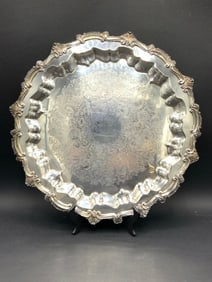 Georgian Style Silver Plated Tea Serving Tray