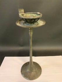 Tiffany Studios  #1651 Bronze Artichoke Base Smoke Stand