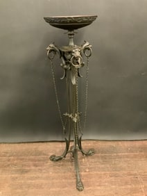 19th Century Bronze Pedestal Tripod Stand w/ Medusa