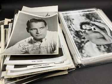 Compiled Celebrity Photographs and Autograph Lot