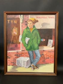 Murray "Schwimmer" Papell (American, b. 1926-2011)  Newspaper Boy