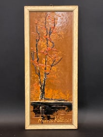 Morris Katz (Polish/ American, 1932-2010) Autumn Tree Scene  1965