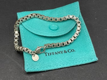 Tiffany & Co. Box Link Sterling Silver  Bracelet