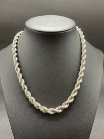 Heavy 16?? Sterling Silver Rope Chain Necklace